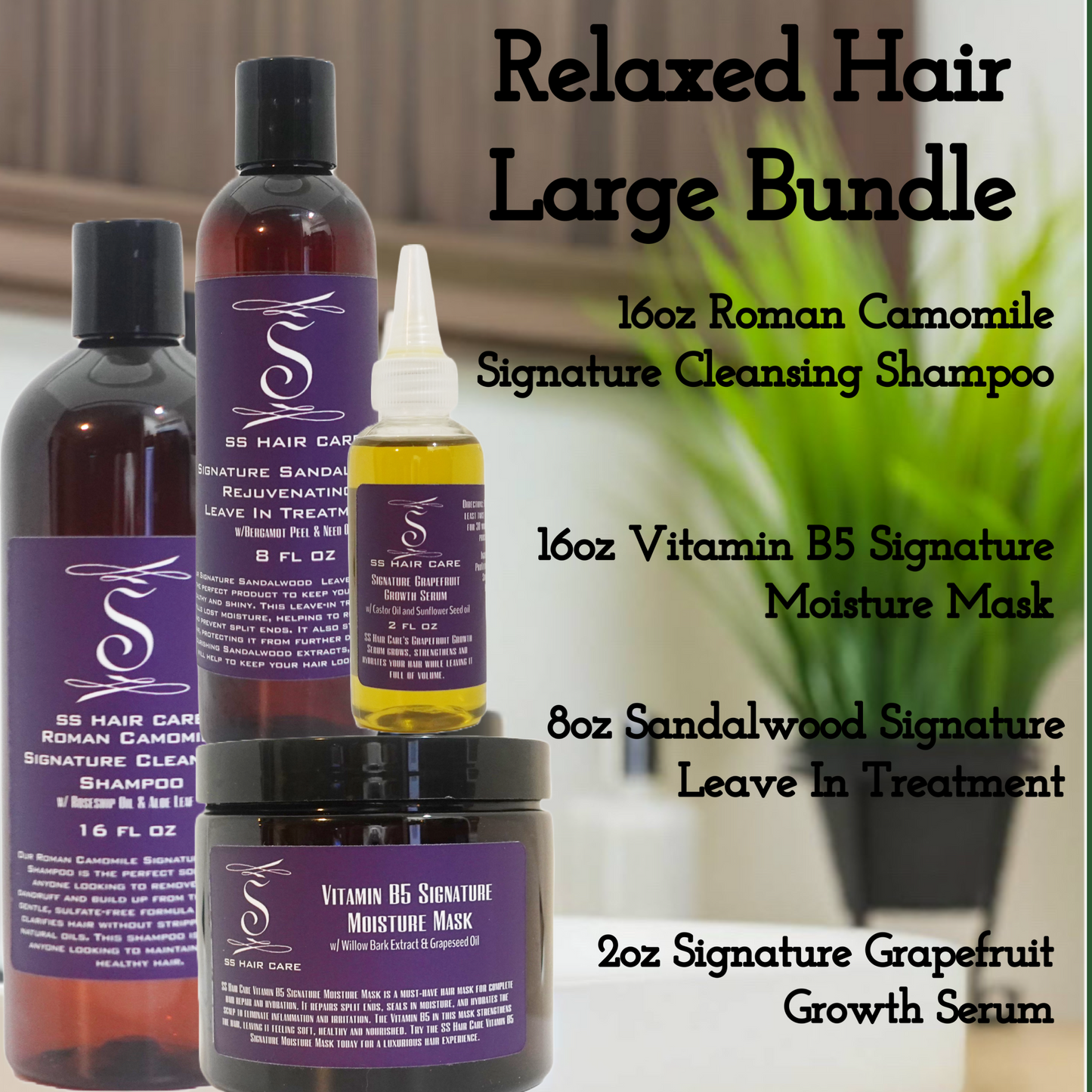 SS Hair Care Growth Retention System For Naturally Curly or Relaxed Hair® ⭐⭐⭐⭐⭐