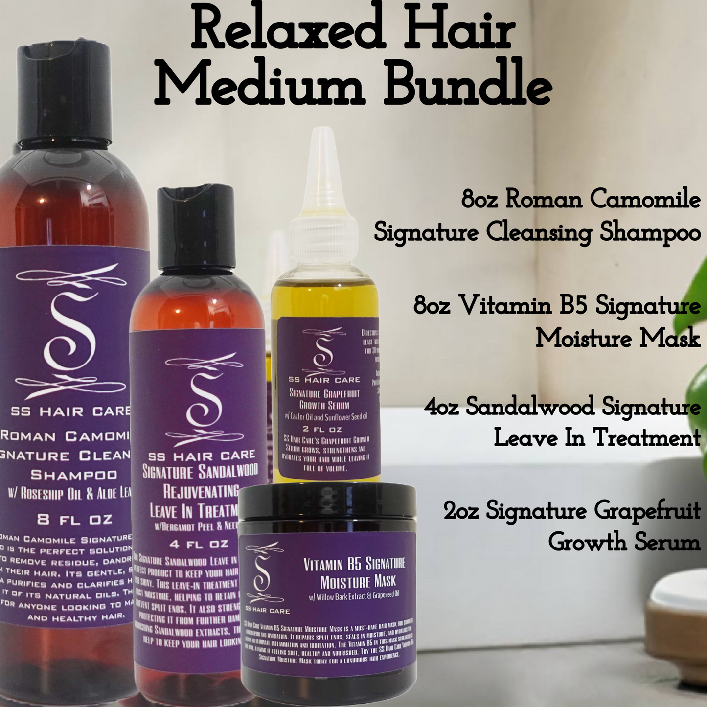 SS Hair Care Growth Retention System For Naturally Curly or Relaxed Hair® ⭐⭐⭐⭐⭐